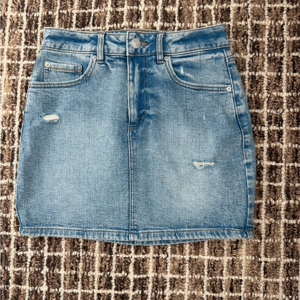 Garage mini denim skirt